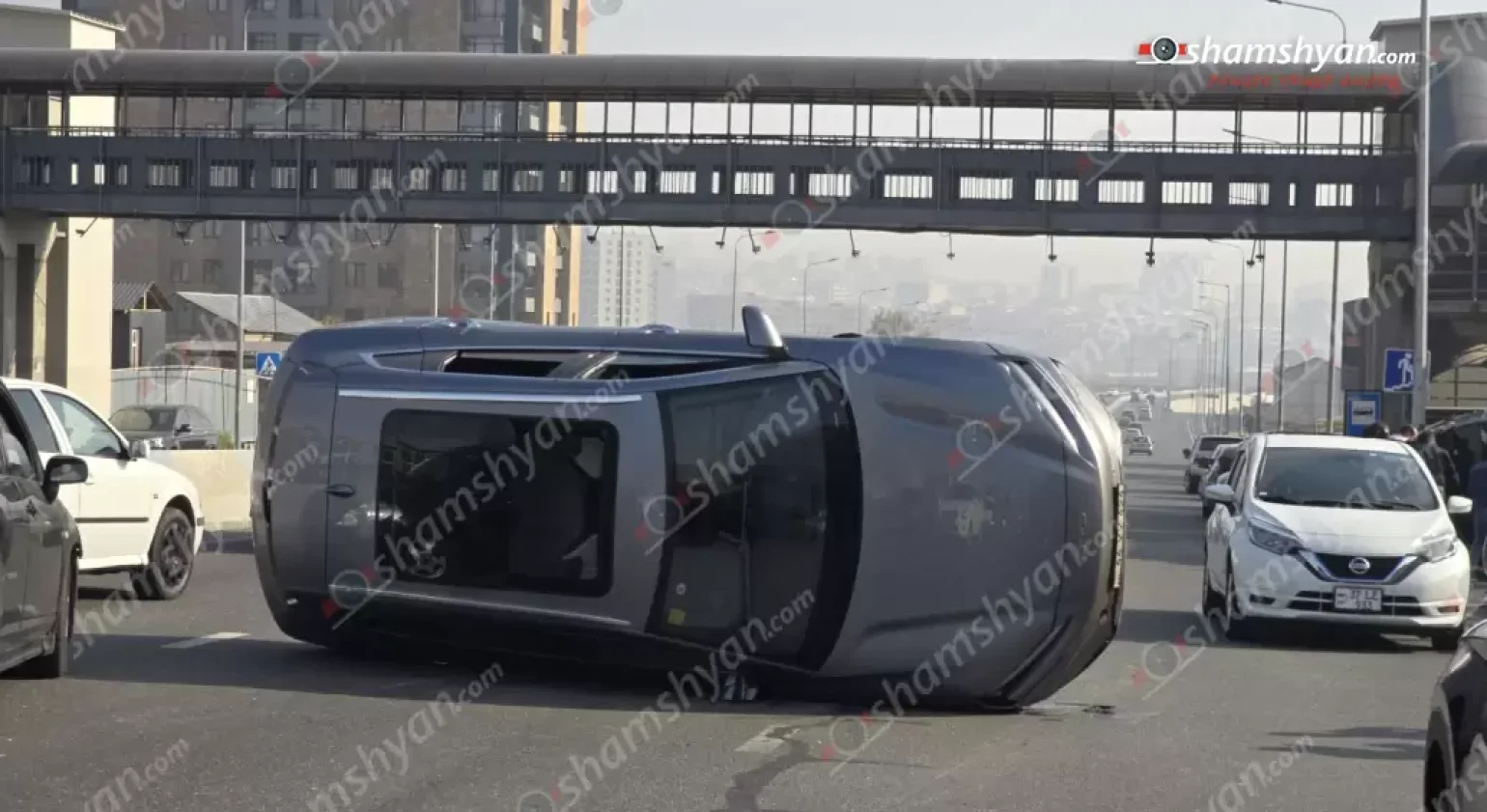 Աշտարակի խճուղուց Եղվարդ տանող ճանապարհին բախվել են Hyundai-ն և էլեկտրամոբիլը