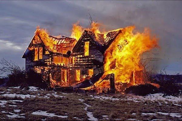 Mother harmed young children and tried to set the house on fire.