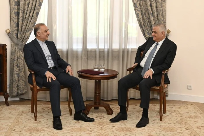 Mher Grigoryan Meets Outgoing Iranian Ambassador Sobhani