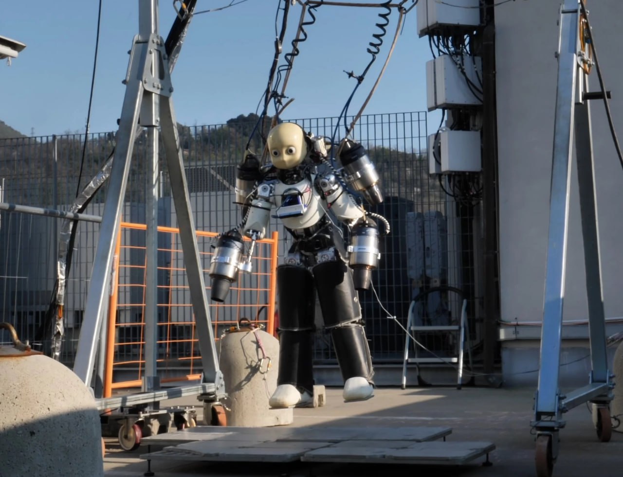 Italy Unveils Flying Humanoid Robot for Disaster Response
