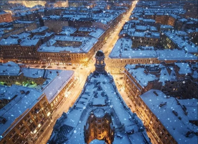 Snow Falls in St. Petersburg in August