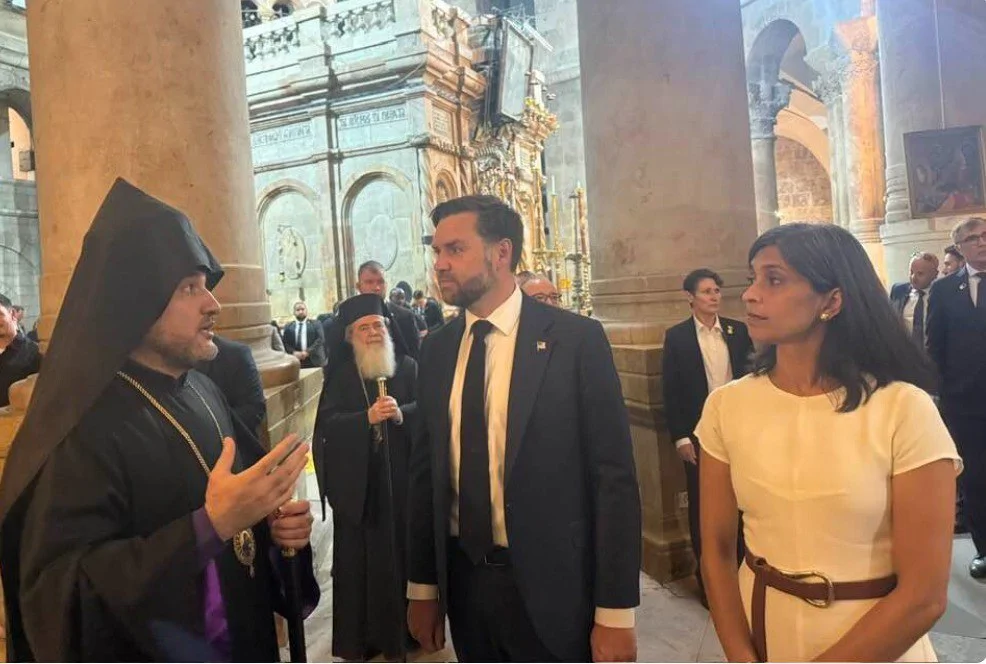 US VP Vance Visits Armenian Section of Holy Sepulchre